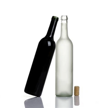 Ampolles de vidre amb taps de suro 750ml